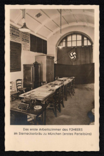 'The First Office of the Führers in the Sterneckerbrau in Munich (First Party Office)', Propaganda Postcard, Third Reich Nazi Germany