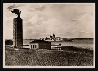 'Adolf Hitler-Schanze with Submarine Honor and Slaughterhouse', Propaganda Postcard, Third Reich Nazi Germany
