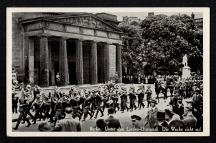 1939 'Berlin. Among the Linden Behmal. The Guard Moves Up', Propaganda Postcard, Third Reich Nazi Germany