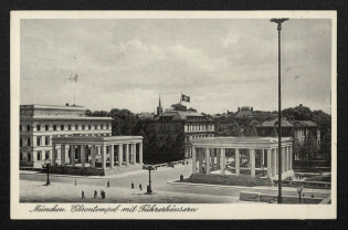 1938 'Munich. Temple of Honor with Guide Houses', Propaganda Postcard, Third Reich Nazi Germany