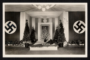 1938 'Honorary Pavilion of the Leader', Propaganda Postcard, Third Reich Nazi Germany