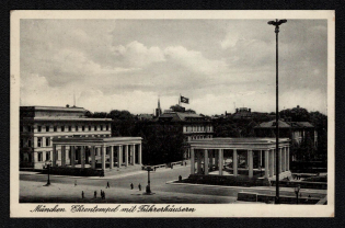 1938 'Munich. Temple of Honor with Guide Houses', Propaganda Postcard, Third Reich Nazi Germany