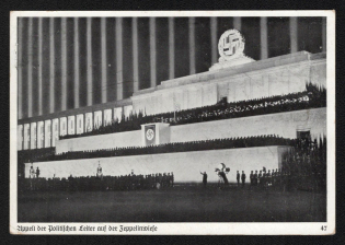 1937 'Appeal of the Political Leaders on the Zeppelinwiese', Propaganda Postcard, Third Reich Nazi Germany