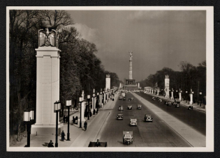 'Berlin in the Feast of East-West Axis with a Winning Pillar', Propaganda Postcard, Third Reich Nazi Germany