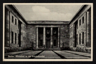 'Berlin Court of Honour in the Reich Chancellery', Propaganda Postcard, Third Reich Nazi Germany