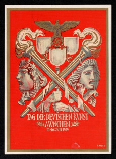 1939 'Day of German Art Munchen', Propaganda Postcard, Third Reich Nazi Germany