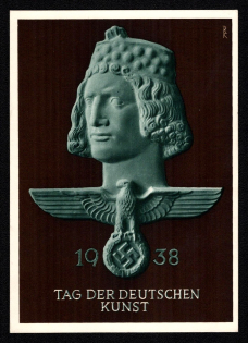 1938 'Day of German Art', Propaganda Postcard, Third Reich Nazi Germany