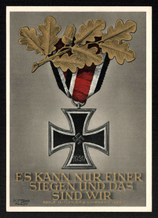 1939 'Only One Can Win and that is Us. Adolf Hitler on 8 November 1930', Propaganda Postcard, Third Reich Nazi Germany