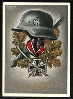 1939 'Only Finer Men Win and that is Us', Propaganda Postcard, Third Reich Nazi Germany