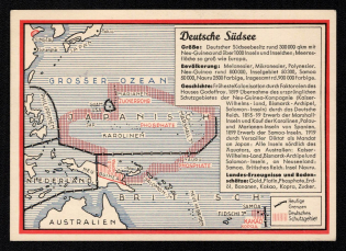 1940 'German South Pacific', Propaganda Postcard, Third Reich Nazi Germany