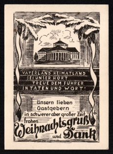 'Fatherland Homeland be Our Refuge Loyalty to the Leader in Deed and Word!', Propaganda Postcard, Third Reich Nazi Germany