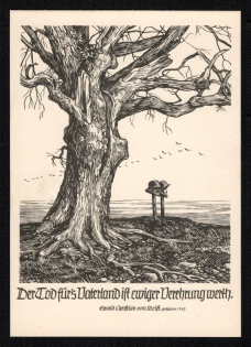 'The Death for the Fatherland Ift Eternal Veneration Value', Propaganda Postcard, Third Reich Nazi Germany