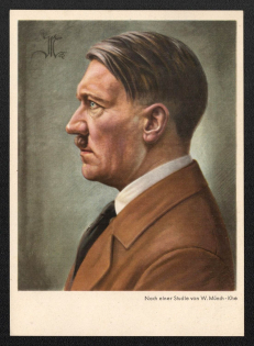 1939 'Adolf Hitler', Propaganda Postcard, Third Reich Nazi Germany