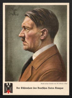 1940 'The Patron of the German Red Cross', Propaganda Postcard, Third Reich Nazi Germany