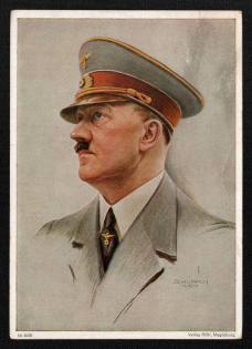 1943 'Adolf Hitler', Propaganda Postcard, Third Reich Nazi Germany