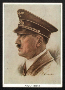 1940 'Adolf Hitler', Propaganda Postcard, Third Reich Nazi Germany