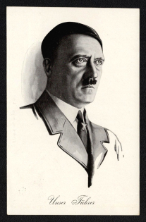 1938 'Adolf Hitler', Propaganda Postcard, Third Reich Nazi Germany