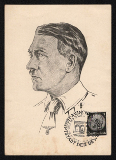 1938 'Adolf Hitler', Propaganda Postcard, Third Reich Nazi Germany