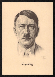 1934 'Adolf Hitler', Propaganda Postcard, Third Reich Nazi Germany