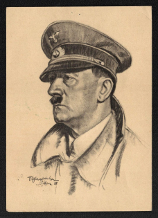 1938 'Adolf Hitler', Propaganda Postcard, Third Reich Nazi Germany