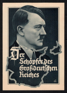 1939 'The Creator of the Grobeutsche Keich', Propaganda Postcard, Third Reich Nazi Germany