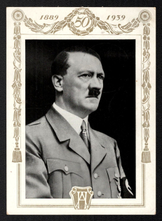 1939 'Adolf Hitler', Propaganda Postcard, Third Reich Nazi Germany