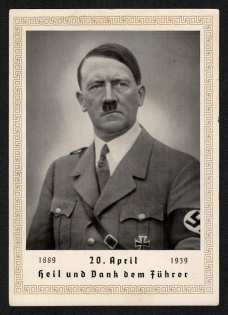 1939 'Salvation and Thanks to the Guide', Propaganda Postcard, Third Reich Nazi Germany