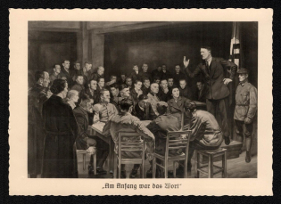 1939 'In the Beginning Was the Word', Propaganda Postcard, Third Reich Nazi Germany