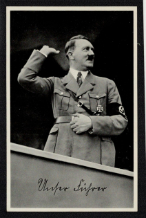 1937 'Adolf Hitler', Propaganda Postcard, Third Reich Nazi Germany