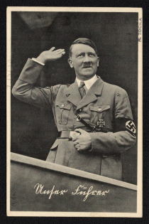 'Adolf Hitler', Propaganda Postcard, Third Reich Nazi Germany