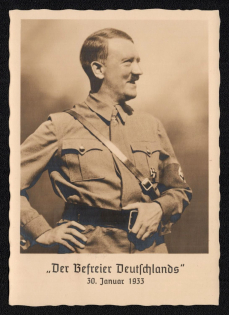 1933 'The Liberator of Germany January 30, 1933', Propaganda Postcard, Third Reich Nazi Germany
