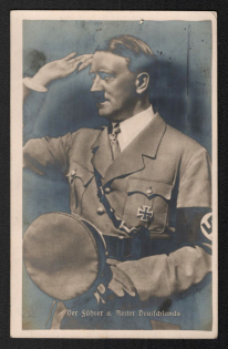 1933 'The Guide and Savior of Germany', Propaganda Postcard, Third Reich Nazi Germany