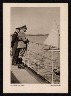 1938 'The Guide on Ship', Propaganda Postcard, Third Reich Nazi Germany