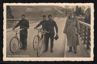 1938 'An Original Encounter', Propaganda Postcard, Third Reich Nazi Germany