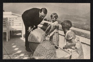 'Saarkinder as Summer Guests with the Leader's Sister on Obersalzberg', Propaganda Postcard, Third Reich Nazi Germany