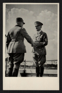 1938 'The Guide with Reichsarbeitführer Konstantin Hierl', Propaganda Postcard, Third Reich Nazi Germany