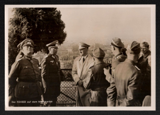 1940 'The Führer at Montmartre', Propaganda Postcard, Third Reich Nazi Germany