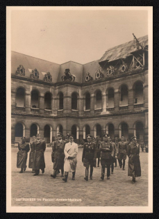 'The Fuehrer in the Paris Army Museum', Propaganda Postcard, Third Reich Nazi Germany