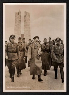 'The Fuhrer on the Vimy Heights', Propaganda Postcard, Third Reich Nazi Germany