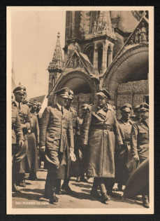 'The Fuhrer in Laon', Propaganda Postcard, Third Reich Nazi Germany