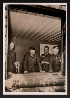 1940 'The Leader at Headquarters', Propaganda Postcard, Third Reich Nazi Germany