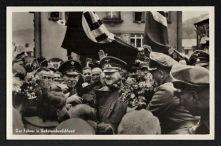 1938 'The Leader in Sudeten Germany', Propaganda Postcard, Third Reich Nazi Germany