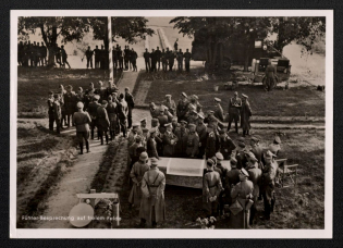 1941 'Fuhrer Meeting in the Open Field', Propaganda Postcard, Third Reich Nazi Germany