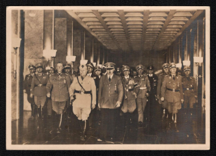 1940 'The Hitler Meeting on 18 June 1940 in Munich in the Fuehrer Building', Propaganda Postcard, Third Reich Nazi Germany