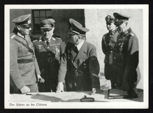 1939 'The Fuhrer on the Eastern Front', Propaganda Postcard, Third Reich Nazi Germany