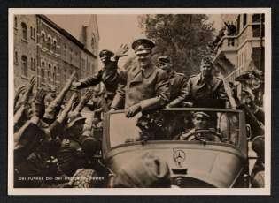 'The Fuhrer with the Troops in the West', Propaganda Postcard, Third Reich Nazi Germany