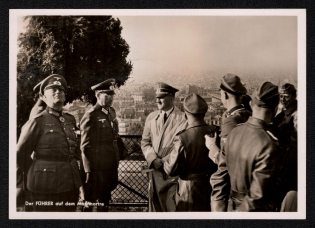 1941 'The Fuhrer at Montmartre', Propaganda Postcard, Third Reich Nazi Germany