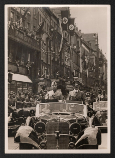 1940 'The Hiftorifche Encounter on June 18, 1940 in Munich Drive through the City', Propaganda Postcard, Third Reich Nazi Germany
