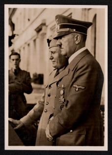 1940 'The Hitler Encounter on 18 June in Munich', Propaganda Postcard, Third Reich Nazi Germany