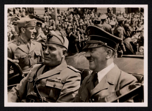 1941 'The Hiftori Meeting in Munich on 18 June 1940 Driving Through the City', Propaganda Postcard, Third Reich Nazi Germany